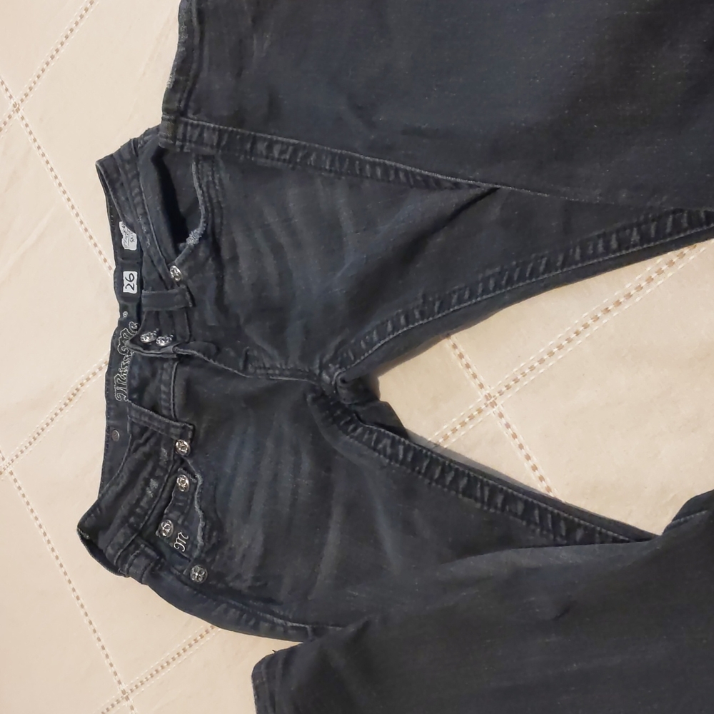 Miss Me black skinny jeans size 26